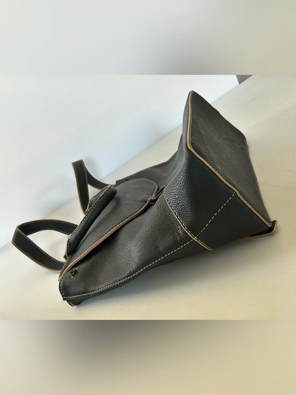 Darcy Marks London Black Faux Leather Satchel Shoulder Bag